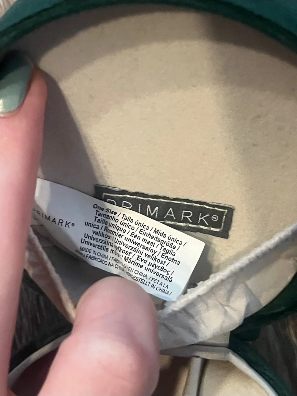 Primark Black Label on Cream Fabric